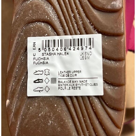 CLARKS Stasha Hale4 Criss Cross Slingback Wedge Shoes in Fuscia Hot Pink Sz 9M - Picture 7 of 7